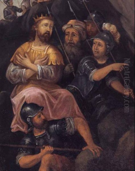 Scena Biblica Oil Painting by Silvestro Arnosti Da Ceneda