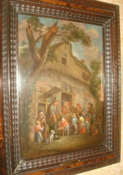 Le Joueur De Vielle Oil Painting by Cornelis Dusart