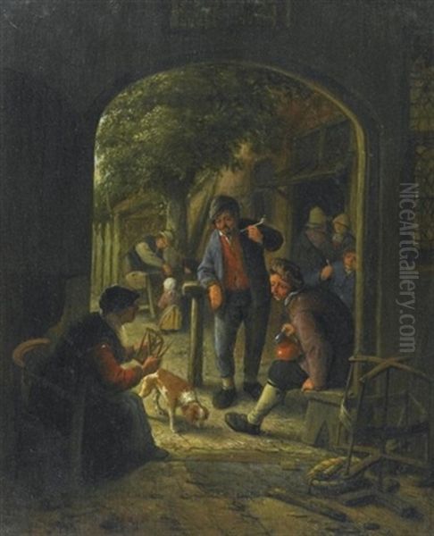 Vor Dem Wirtshaus Oil Painting by Cornelis Dusart