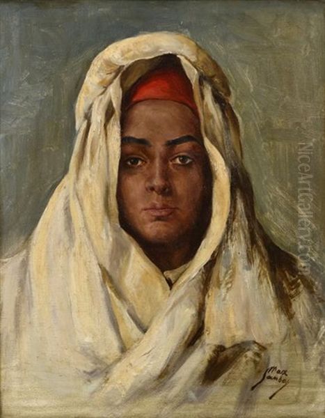 Portrait De Femme Berbere Oil Painting by Max Sandor Dushnitz