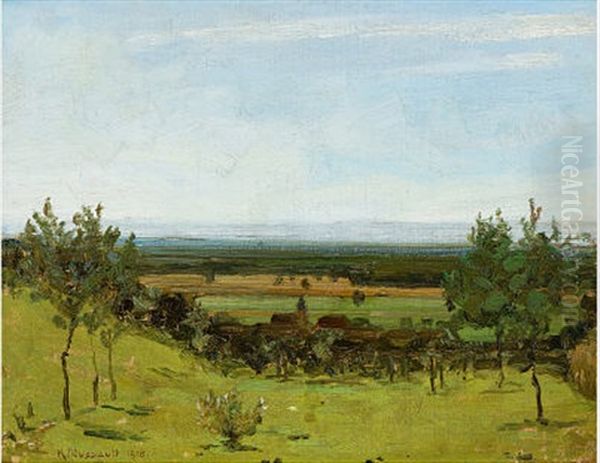 Landschaft An Der Weinstrase Oil Painting by Karl Dussault