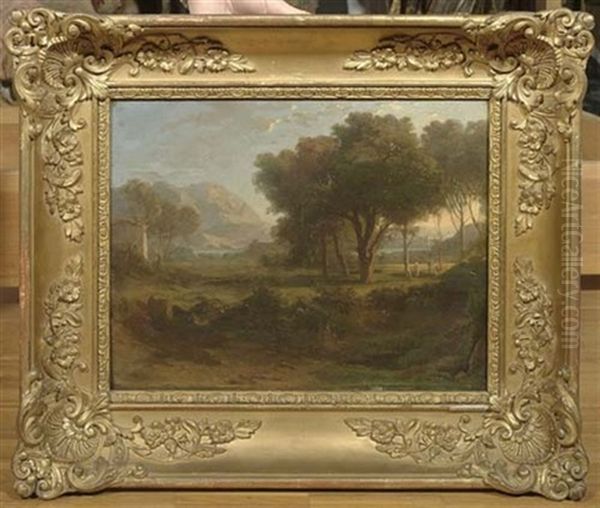 Oberitalienische Landschaft Oil Painting by Etienne Duval