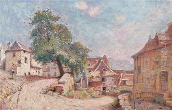 Village D'autoire Oil Painting by Leon Duval-Gozlan