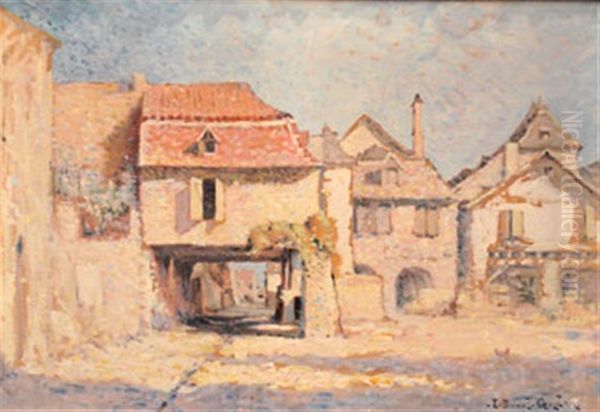 Village Du Sud Oil Painting by Leon Duval-Gozlan