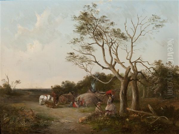 Gypsy Encampment Oil Painting by John Duvall