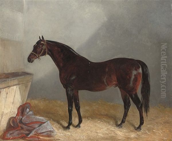 Surplice In Stable Oil Painting by John Duvall