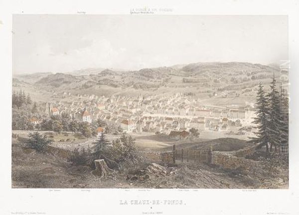 La Chaux-de-fonds Oil Painting by Louis Jules Arnout