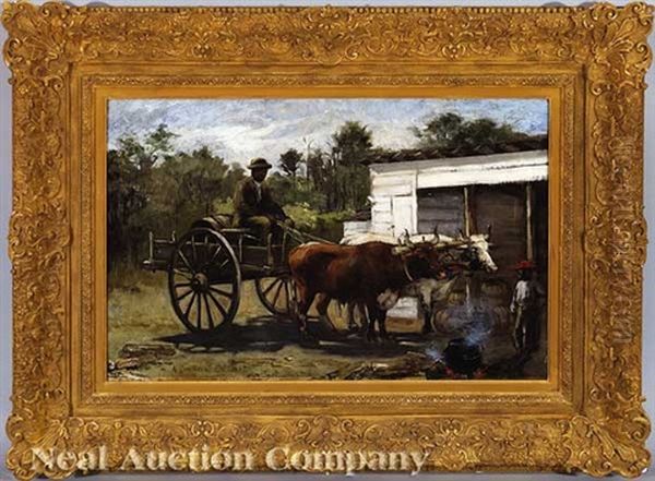 A Southern Ox Cart Oil Painting by Elizabeth Boott Duveneck