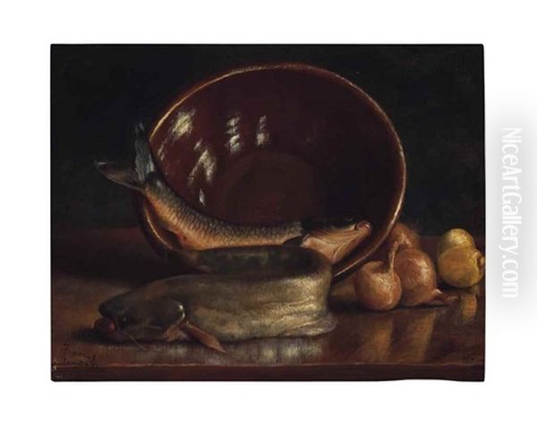 Still Life With Fish by Frank Duveneck