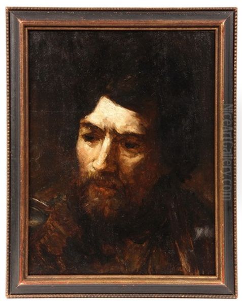 Portrait Of A Bearded Man Oil Painting by Frank Duveneck