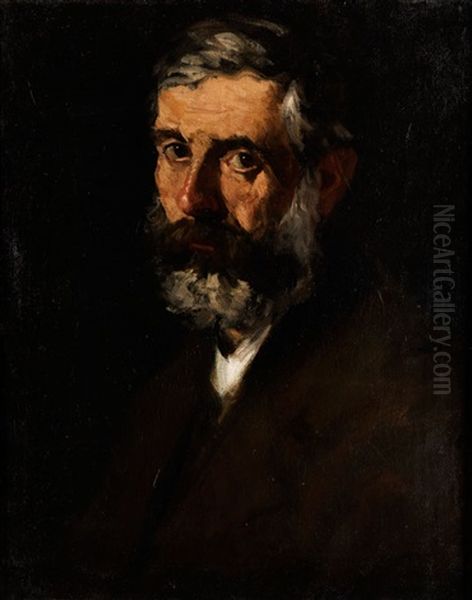 Bildnis Eines Mannes Mit Ergrautem Bart Oil Painting by Frank Duveneck