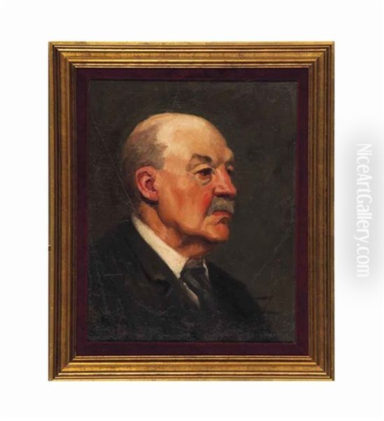 Portrait Of Winslow Homer Oil Painting by Frank Duveneck