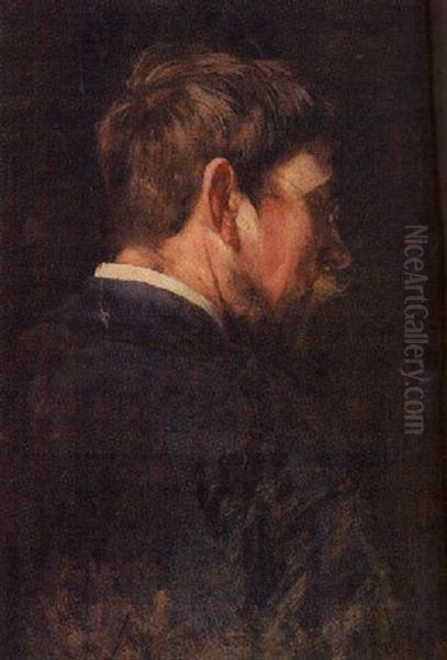 Portrait Of Robert Blum Oil Painting by Frank Duveneck