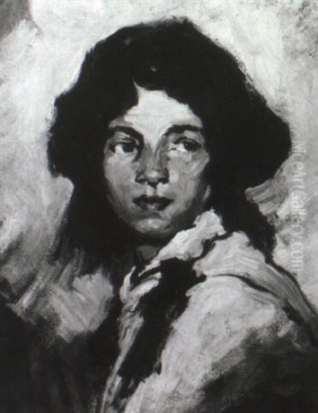 Title Unknown, A Study Oil Painting by Frank Duveneck