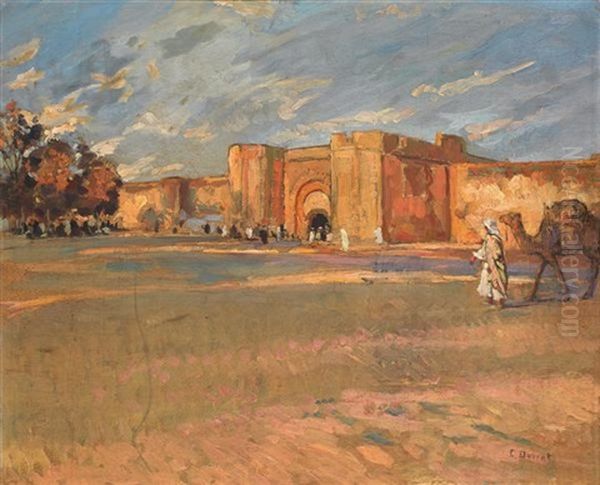 Bab El Had, Rabat Oil Painting by Charles Jules Duvent