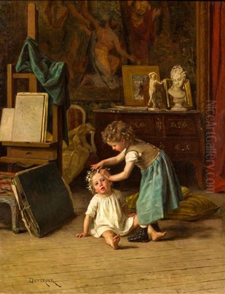 The Mill Oil Painting by Theophile Emmanuel Duverger