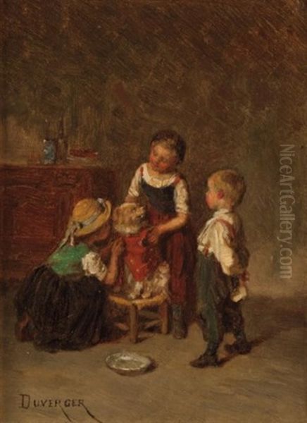 The Willing Actor Oil Painting by Theophile Emmanuel Duverger