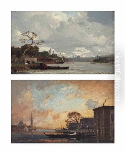 Constantinople; And Venice Oil Painting by Henri Duvieux