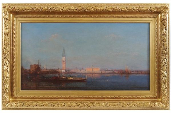 Venice Lagoon Oil Painting by Henri Duvieux