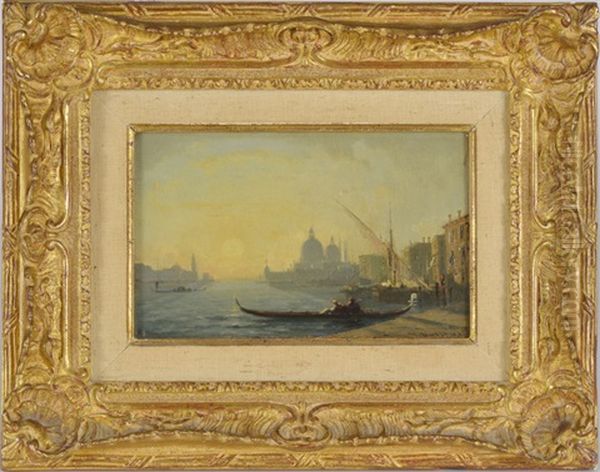 Venise, Riva Degli Schiavoni, La Salute Et San Giorgio Maggiore Oil Painting by Henri Duvieux