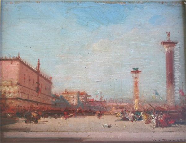 The Doge's Palace, Venice Oil Painting by Henri Duvieux