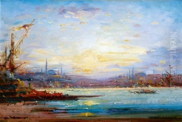 Constantinople Oil Painting by Henri Duvieux