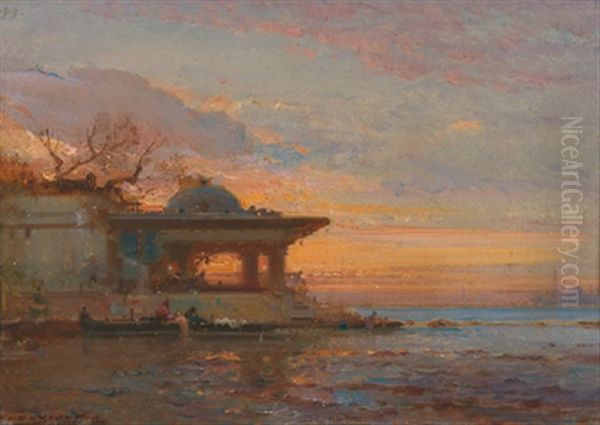 Motiv Aus Istanbul Oil Painting by Henri Duvieux