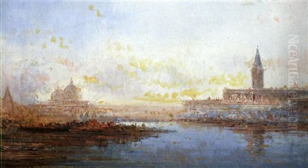 Entree De La Lagune A Venise Oil Painting by Henri Duvieux