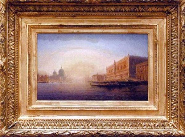 Venise, La Salute Et Le Plais Des Doges Oil Painting by Henri Duvieux