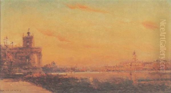 Sonnenuntergang Uber Venedig by Henri Duvieux