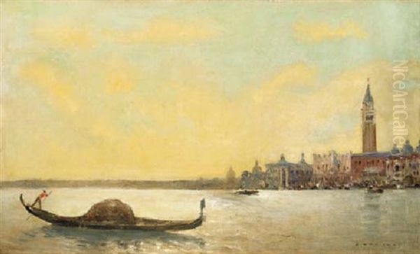 The Grand Canal, Venice Oil Painting by Henri Duvieux