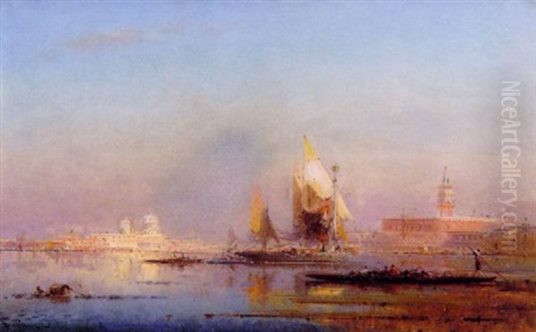 Parti Fra Canal Grande, Venedig Oil Painting by Henri Duvieux