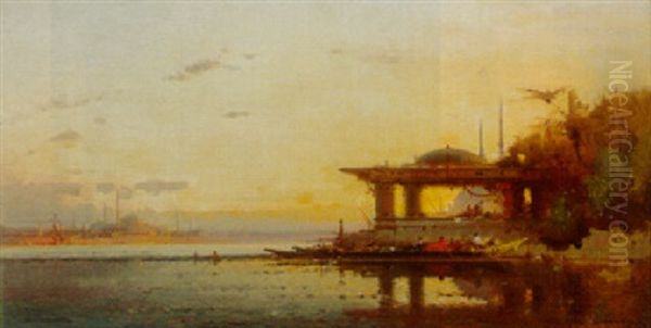 Constantinople Oil Painting by Henri Duvieux