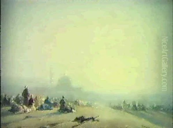 Abendgebet In Istanbul(?) Oil Painting by Henri Duvieux