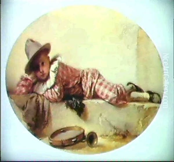 Der Kleine Harlekin Oil Painting by Henri Joseph Duwee