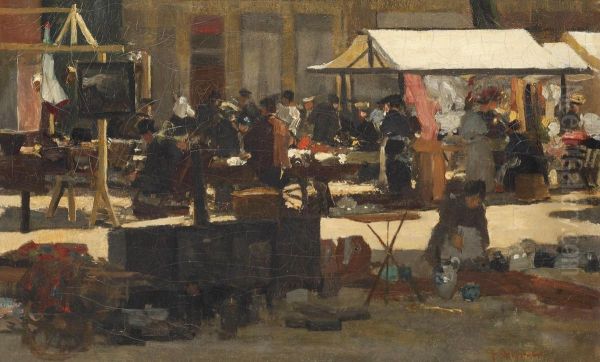 Market Day, The Hague Oil Painting by Floris Arntzenius