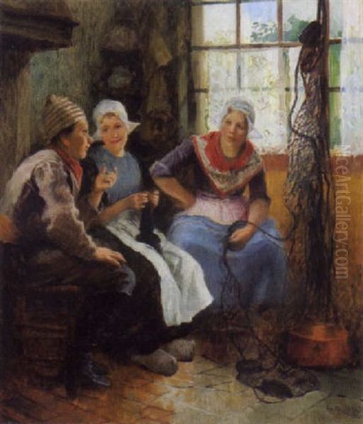 Gemutliche Unterhaltung Oil Painting by Carl Duxa