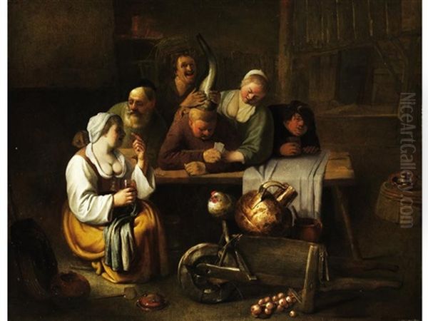 Der Verspottete Kartenspieler Oil Painting by Pieter Jacobsz Duyfhuysen