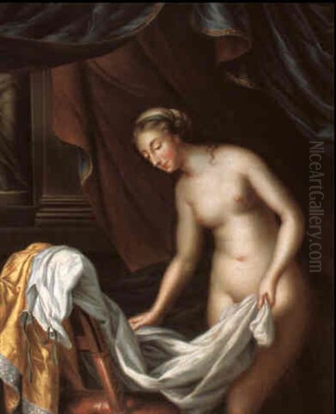 Junge Dame Bei Der Toilette Oil Painting by Jan de Duyts