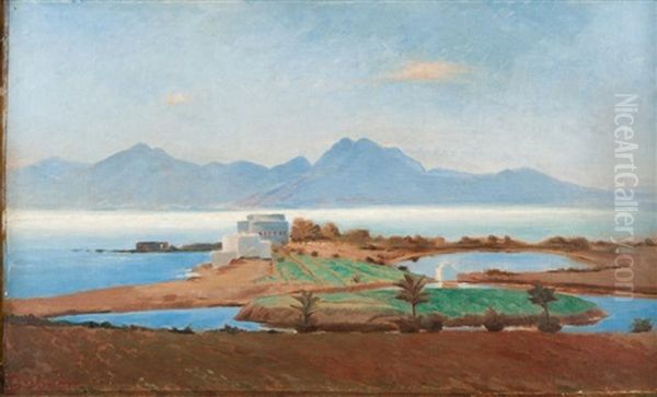 La Baie De Carthage Oil Painting by Alberic-Victor Duyver