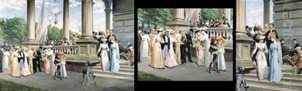 The Concert, Saratoga Springs N.y. Oil Painting by Frantisek Dvorak