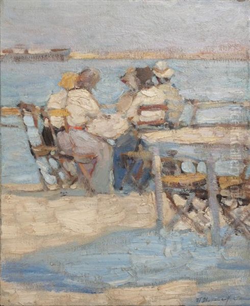 Personnages En Bord De Mer by Tit Yakovlevich (Yakovich) Dvornikov