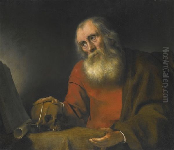 Saint Jerome Oil Painting by Abraham Van Dyck