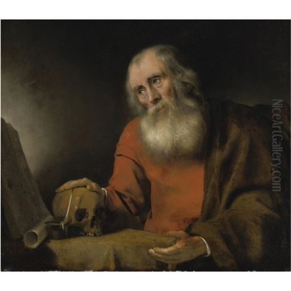 St. Jerome Oil Painting by Abraham Van Dyck