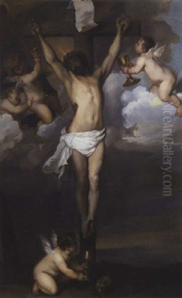 Crucifixion Oil Painting by Abraham Van Dyck