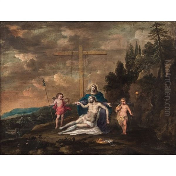 Deposizione Tra Gli Angeli Oil Painting by Anthony Van Dyck