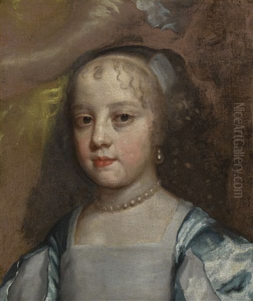 An Oil Sketch Of Princess Mary (1631-1660), Princess Royal And Later Princess Of Orange Oil Painting by Anthony Van Dyck