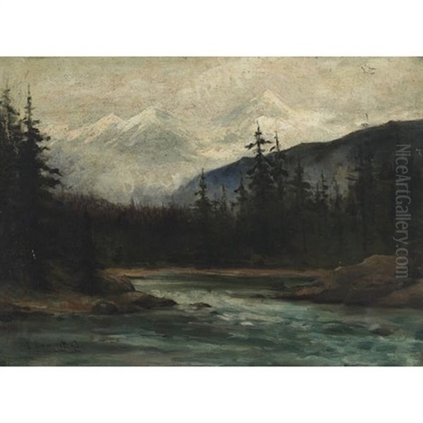 Otter Tail Mountains, B.c. Oil Painting by Edmond Dyonnet