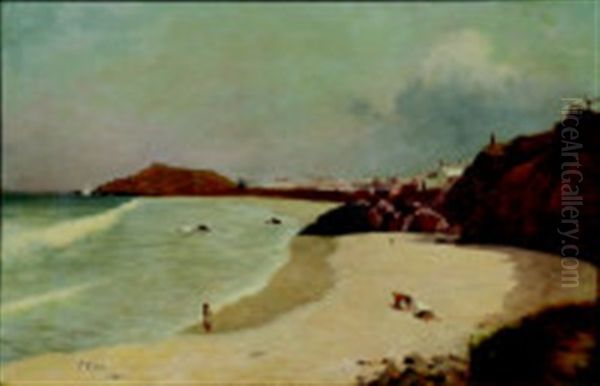 Porthmeor Beach, St. Ives Oil Painting by William Eadie