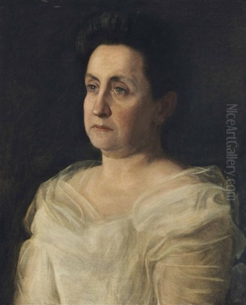 Portrait Of Mrs. Matilda Searight Oil Painting by Thomas Eakins